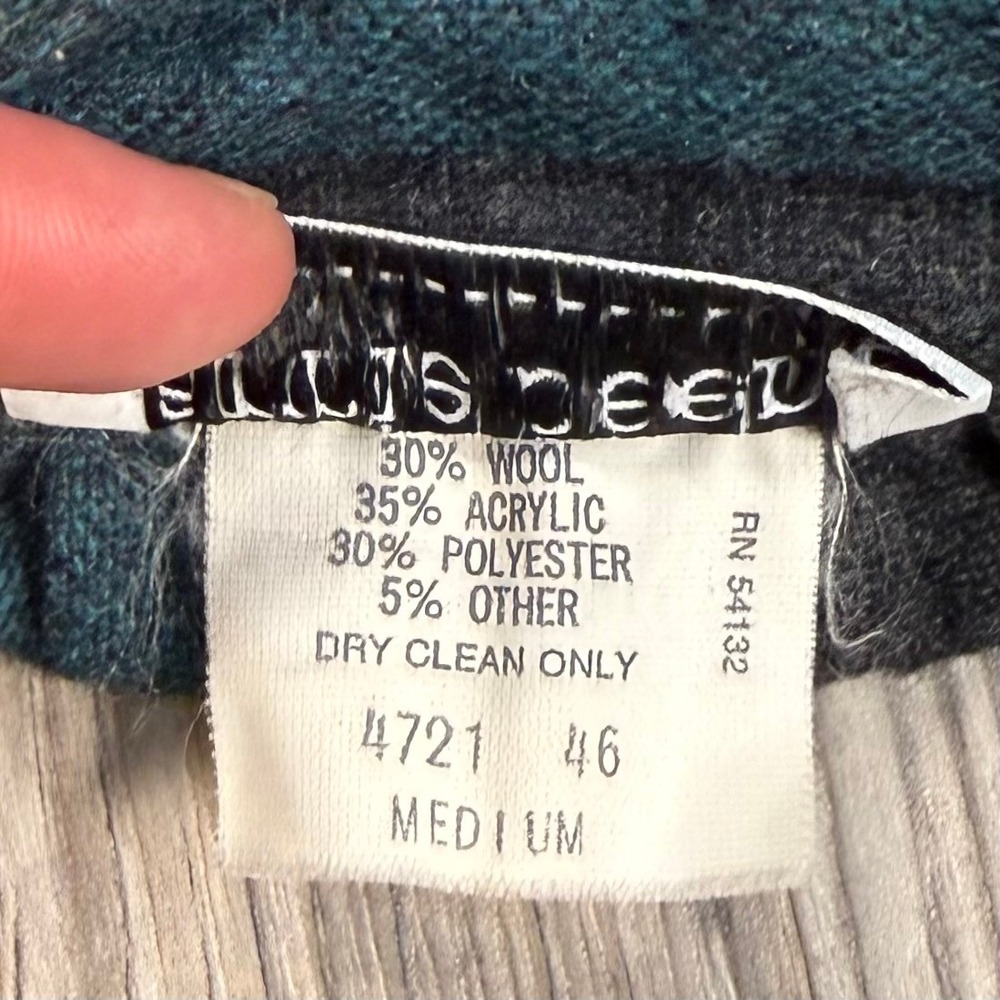 Vintage Dark Academia Mod Twee Plaid Wool Blend Midi Skirt Multi-Color Pockets - Picture 2 of 6